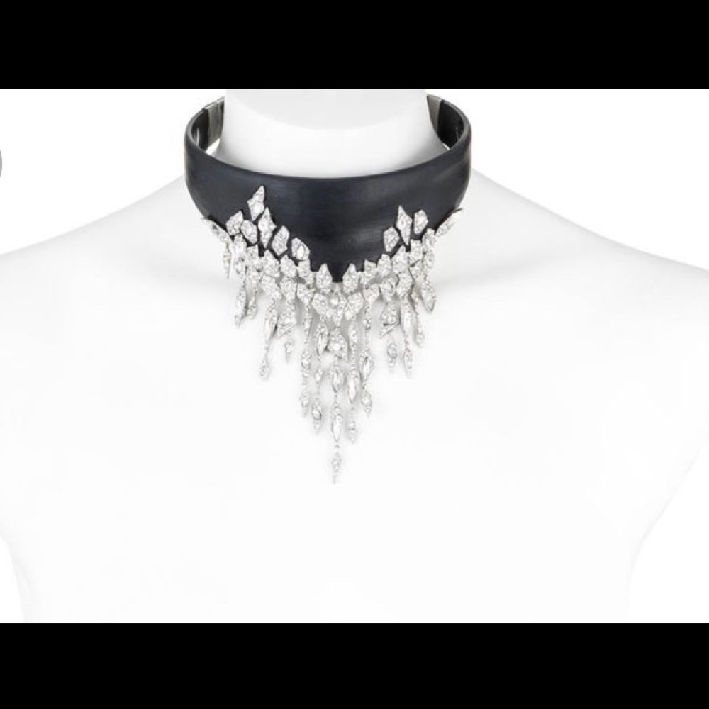 Alexis Bittar cascading fringe hinge necklace